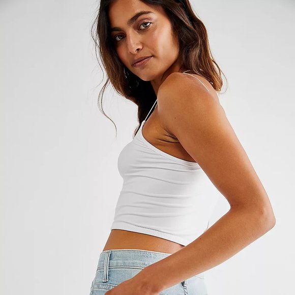 Free People Intimately skinny strap seamless brami cropped sweetheart cami top - Picture 4 of 11